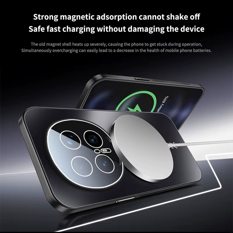 MagSafe kompatible Schutzhülle für Honor Magic 8 Pro, 7 Lite und 6 in Lila, matte magnetische Stoßfest-Hülle - Bild 3