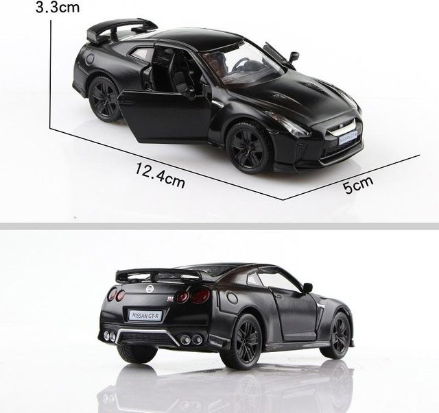 RMZ city Skyline JDM Nissan GTR R35 Supersportwagen, Spielzeugfahrzeug, 1:36, Metall - Bild 1