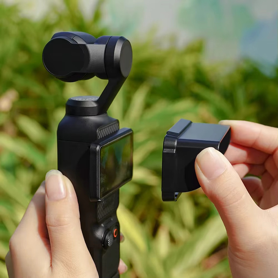 DJI Osmo Pocket 3 Sonnenschutz Abdeckung Schwarz mit Schnellverschluss zur Lichtabschirmung - Bild 2