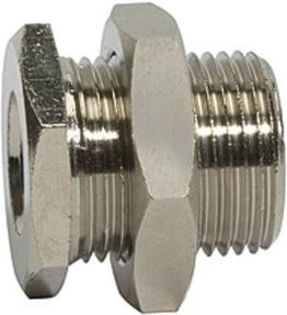 Riegler Schottverschraubung value line M16x1,5 a., G 1/8 i., Messing vernickelt, Silber - Bild 1