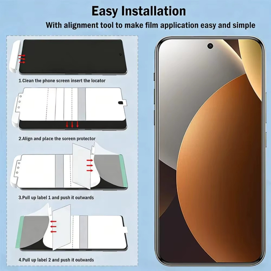 2 Stück Ultra HD Hydrogel-Displayschutz für Xiaomi Redmi Note 15 14 13 12 11 10 Pro Plus transparent - Bild 6