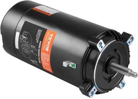VEVOR Poolpumpenmotor 1,5 PS mit 56J Rahmen, Rundflansch Ersatzmotor für 115V/230V, 3450 U/min, CCW Rotation - Bild 1