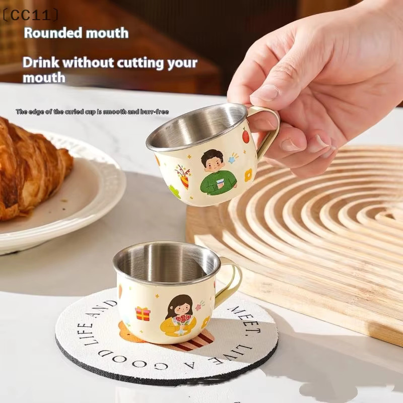 KuZHEN Edelstahl-Trinkbecher für Kinder, Mini-Wassertasse und Kaffeetasse, 220 ml - Bild 2
