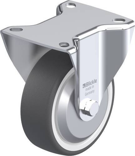 Blickle Bockrolle B-POTH 100R-FA in Grau und Weiß mit 100mm Rad-Durchmesser und 250kg Tragfähigkeit - Bild 1