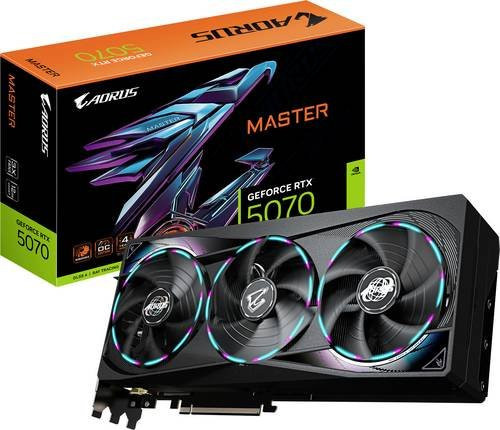 Gigabyte AORUS GeForce RTX 5070 MASTER 12G Grafikkarte in Schwarz - Bild 1