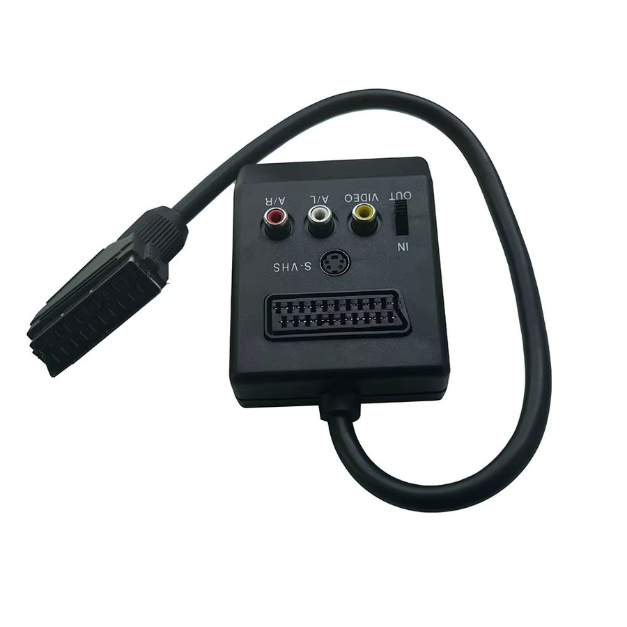 HDmatters AV-zu-Scart-Konverter-Adapterkabel mit S-Video und Composite in Schwarz - Bild 3
