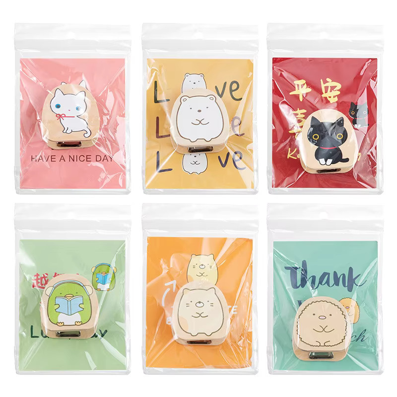 Sumikkogurashi Foto-Clip aus Holz als minimalistischer Schreibtisch-Organizer und Memo-Notizhalter in Braun, Grün und Multicolour - Bild 5