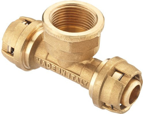 Cornat T-Stück aus Messing in Gold, 1/2 Zoll - Bild 1