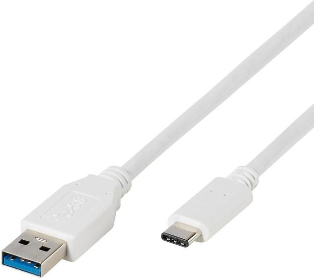 Vivanco USB Type-C zu USB-A Daten- und Ladekabel in Weiß, 1 m - Bild 1