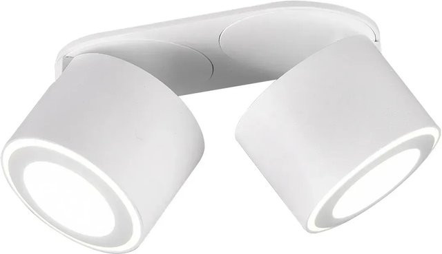 Trio Taurus LED-Einbaustrahler und Aufbauspots in Weiß matt, 2x5W, verstellbar - Bild 1