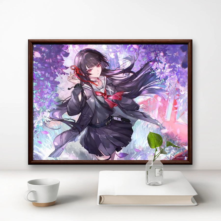 Chisa Shouanren Yuno Wuthering Waves 5D Diamantmalerei Stickerei Kreuzstich Set in Multicolour, Durchmesser: 30 cm - Bild 2