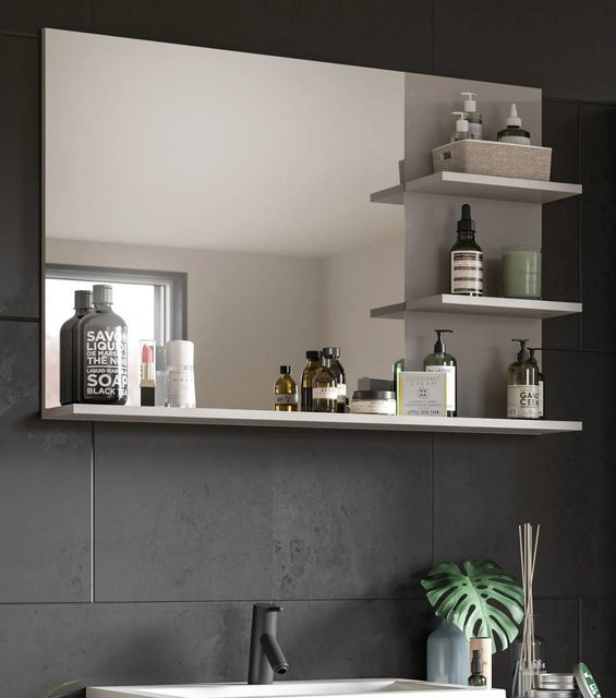 Inn.Furn Badspiegel Malik mit Ablage, Grau, Breite: 100 cm - Bild 1