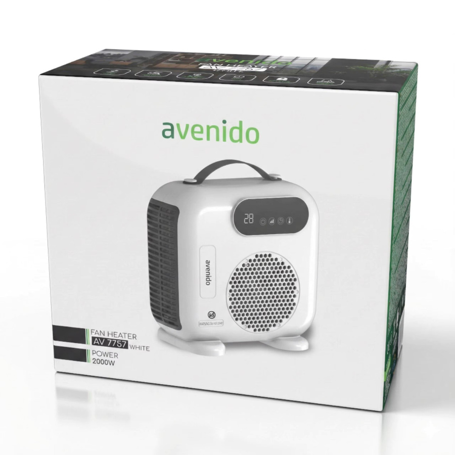 Avenido Heizlüfter und Ventilator mit Fernbedienung, 2000W, Weiß - Bild 8
