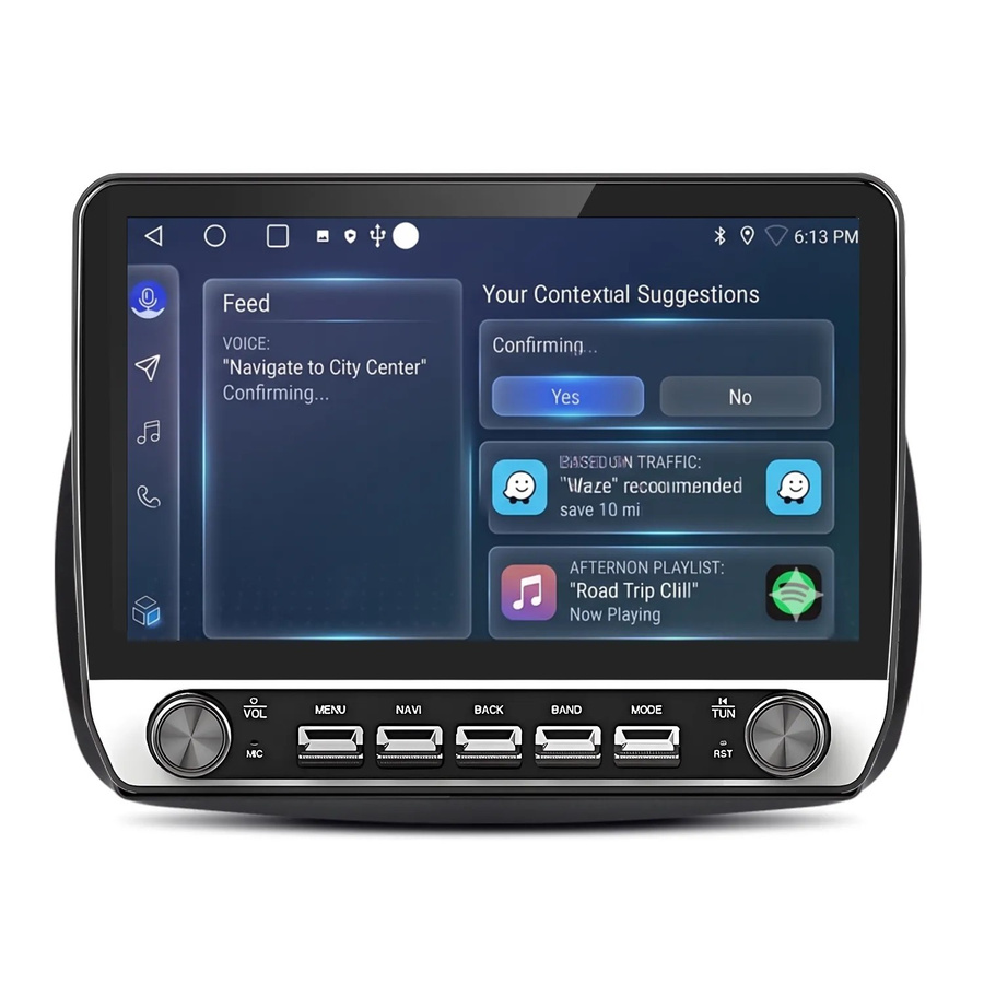Junsun 10 Zoll Autoradio mit Bluetooth und GPS für BENZ Smart Fortwo 2015 bis 2019 in Schwarz - Bild 2