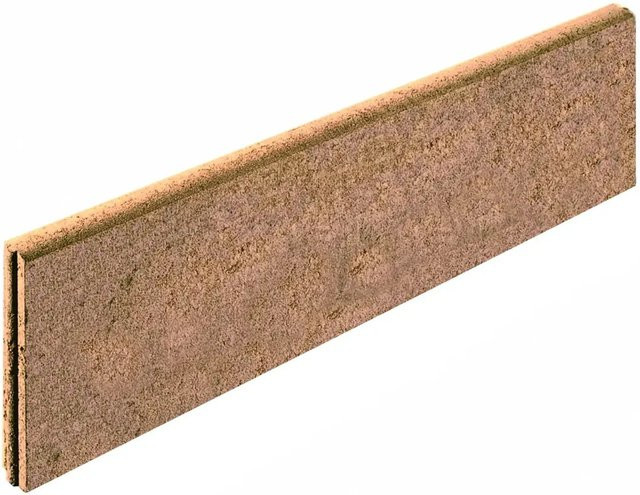 Rasenkantenstein Beton Braun abgerundet B/H/T: 100 x 25 x 5 cm - Bild 1