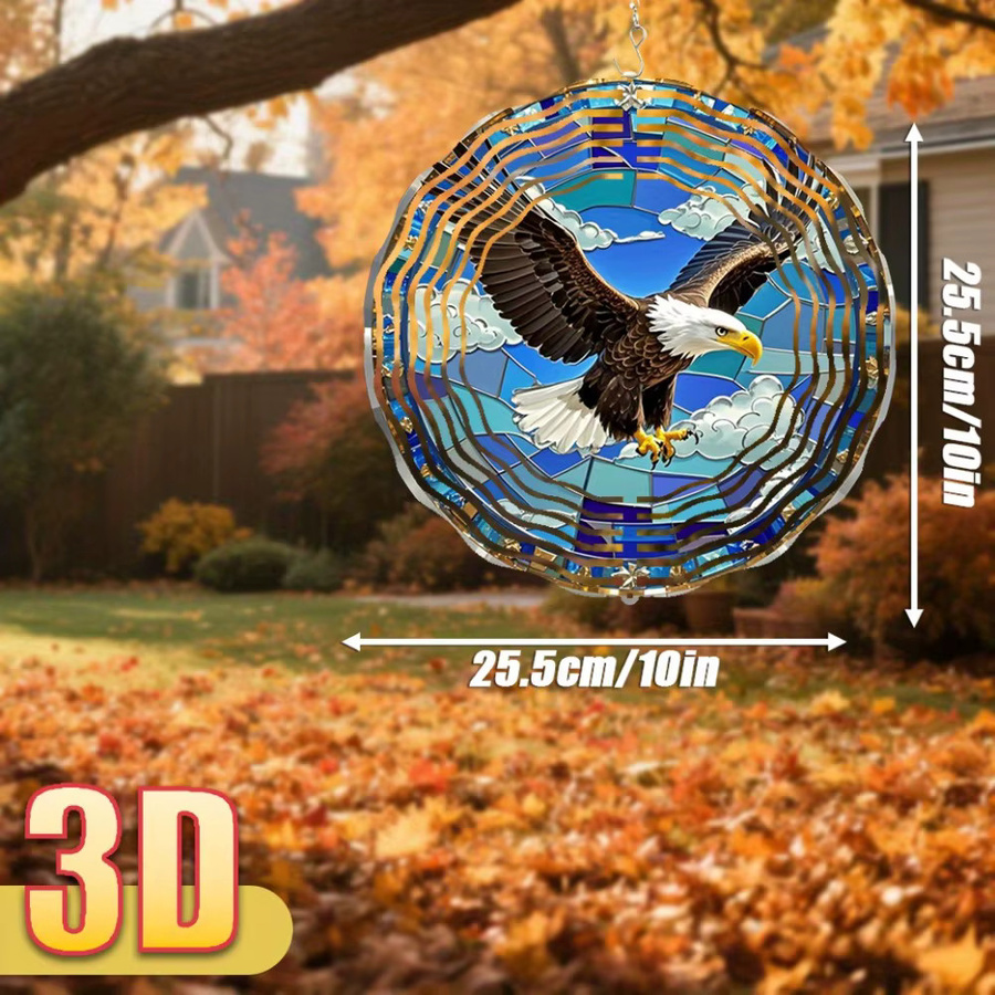 CIFBUY Adler 3D Hängedekoration in Hellgrau mit 360 Grad drehbarem Haken, Windspiel für dein Zimmer, Höhe: 25,5 cm - Bild 2