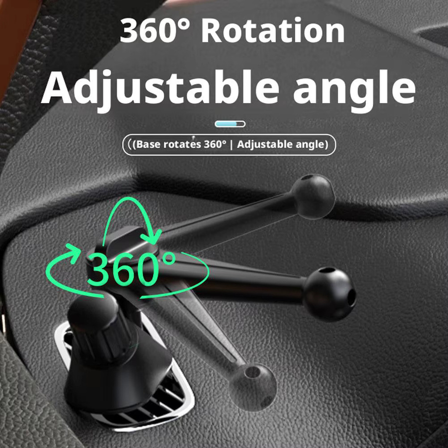 Universelle Auto-Handyhalterung mit 17mm Kugelkopf und Verlängerungsarm für Armaturenbrett oder Windschutzscheibe, Schwarz, kompatibel mit iPhone und Xiaomi - Bild 2