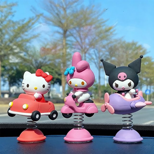 Sanrio Wackelkopffiguren, Kawaii Kuromi, Pochacco, Hangyodon, Hello Kitty, My Melody - Bild 1