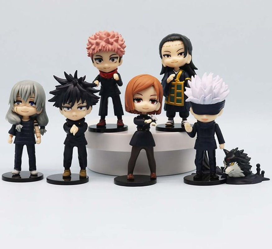 7-teiliges Set Bandai Anime Jujutsu Kaisen Figuren aus Kunststoff, mehrfarbig, Höhe: 9 cm - Bild 1