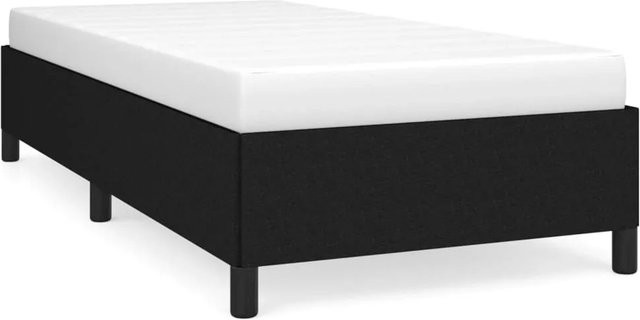 vidaXL Bettgestell Schwarz aus Stoff und Holz B/T/H: 90 x 190 x 35 cm - Bild 1