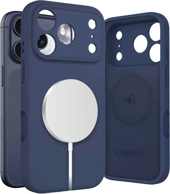 Tech-Protect MagSafe Silikon Hülle für Apple iPhone 17 Pro in Blau - Bild 1