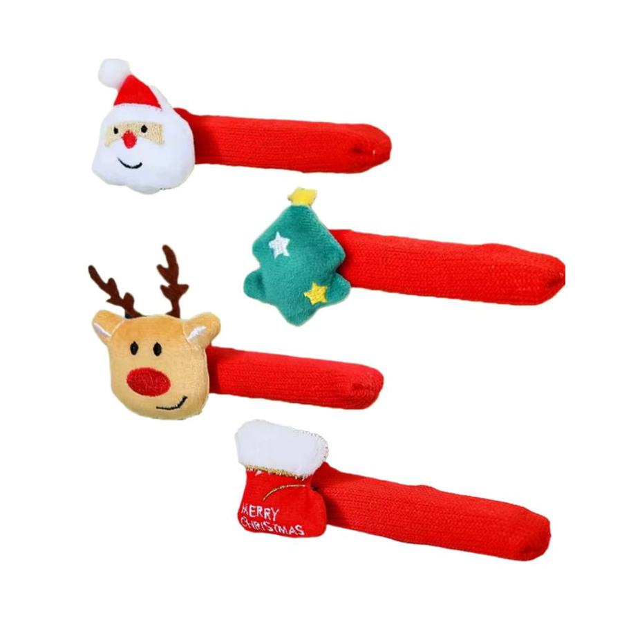 4er Set Weihnachtliche Santa Claus Türklinke Abdeckungen in Rot für deine Weihnachtsdekoration - Bild 6