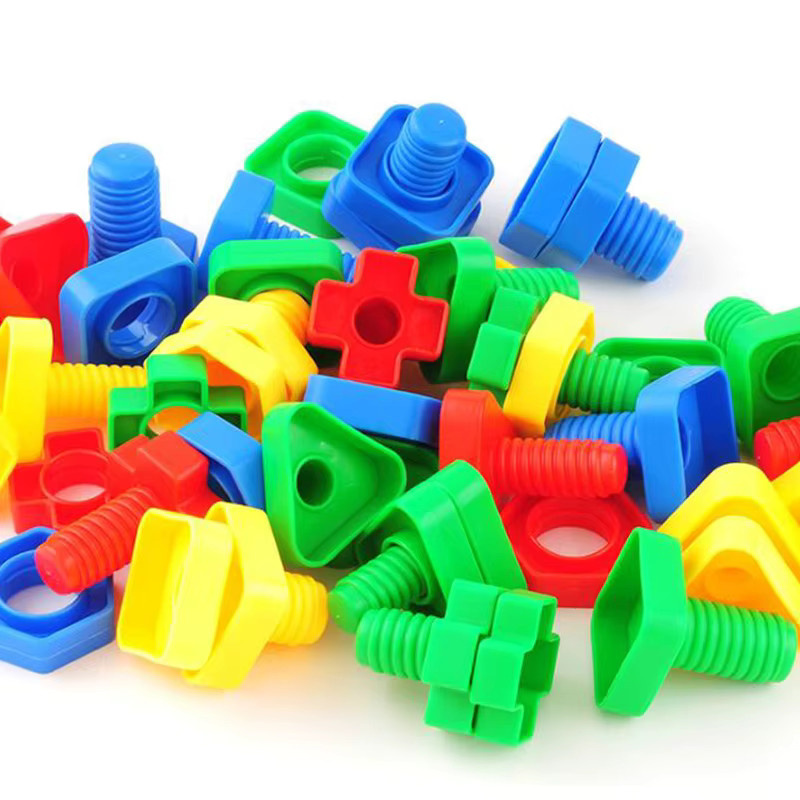 soulbao Montessori Schrauben- und Muttern-Spielset, Buntes Schrauben-Zuordnungsspiel, Kunststoff - Bild 5