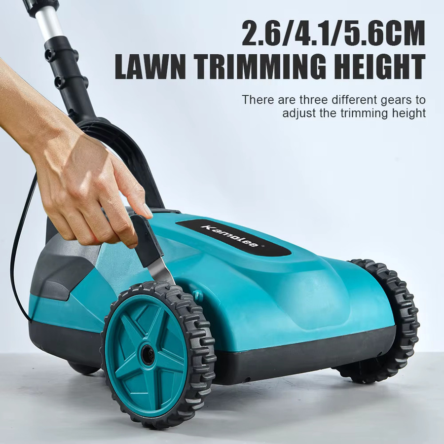 Kamolee bürstenloser elektrischer Rasenmäher, kabelloser Gartenschneider mit 3 Höhenverstellungen, kompatibel mit Makita LXT 18V Akku - Bild 2
