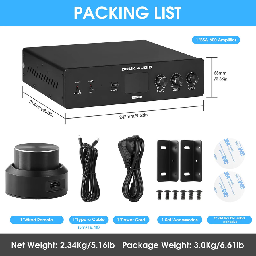 Nob sound BSA-600 Bass Shaker Verstärker in Schwarz mit 230W für Stereo oder Mono Betrieb - Bild 5