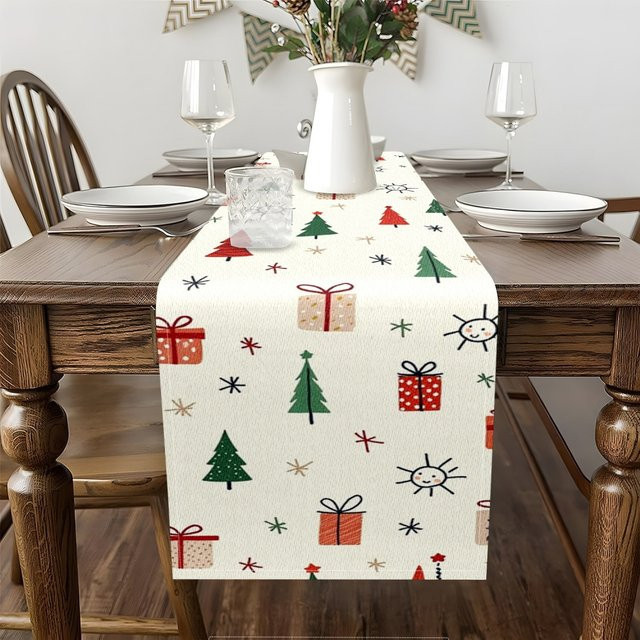 Eleganter Weihnachts-Tischläufer mit Winter-Motiven in Multicolour, Breite: 45 cm, Tiefe: 30 cm, Höhe: 45 cm - Bild 1