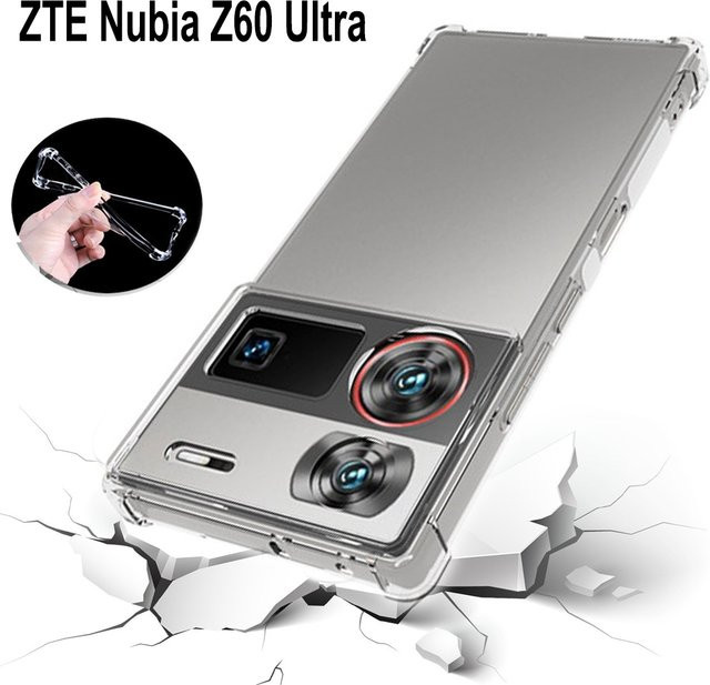 ZTE Nubia Z60 Ultra 5G Handyhülle aus transparentem Silikon TPU mit Airbag-Schutz und stoßfester Rückseite - Bild 1