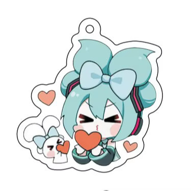 bilibili Hatsune Miku Acryl-Schlüsselanhänger, Mädchen, Kunststoff, Bunt / Mehrfarbig - Bild 2