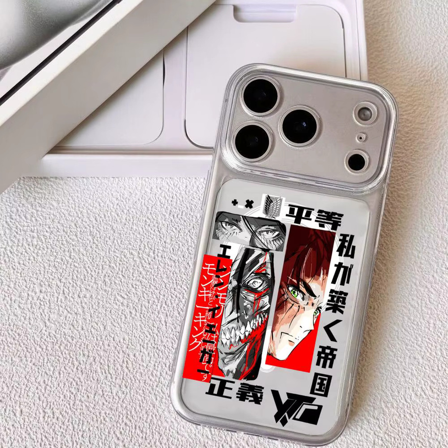 Anime A-Attack On Titan Magnetische Transparente Handyhülle für Apple iPhone 17 16 15 14 13 12 Pro Max Plus mit kabelloser Abdeckung - Bild 4