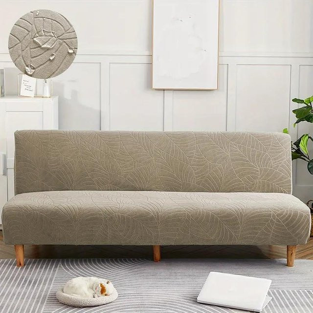 Wasserdichter Stretch-Sofabezug von Yiran bag in Khaki, rutschfest und waschbar, Größe M für 160-190 cm - Bild 1