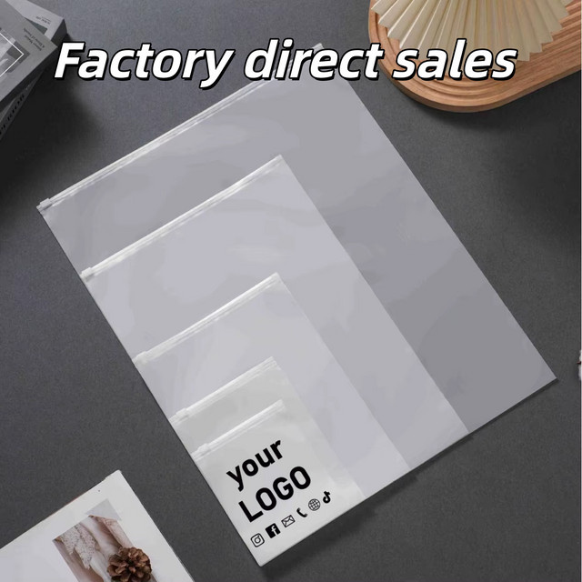 50 Stück transparente Aufbewahrungsbeutel mit Reißverschluss aus Kunststoff für Kleidung und Textilien - Bild 1