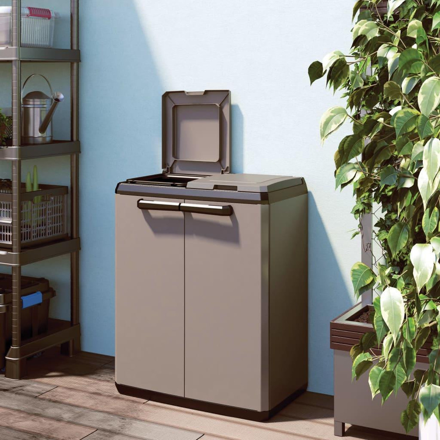 Keter Recyclingschrank Split Basic Mülltrennsystem Grau Kunststoff B/H/T: 68 x 85 x 39 cm - Bild 6