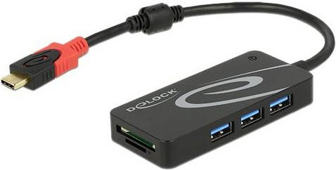 Delock 62900 USB-C Multiport Hub USB 3.2 Gen 2 Schwarz mit USB-C und USB-A Anschlüssen - Bild 1