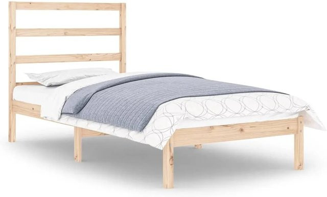 vidaXL Massivholzbett aus Kiefernholz in Braun, B/T/H: 90 x 190 cm - Bild 1