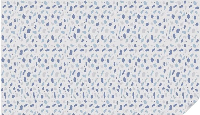 Tulup Buntglasfolie mit blauem geometrischem Muster, blickdichte Fensterfolie in Buntglasoptik, Breite: 116 cm, Höhe: 200 cm - Bild 1