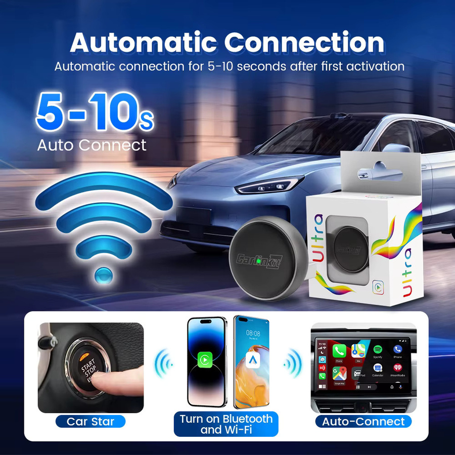 CarlinKit Wireless CarPlay Box Mini Ultra 3 kabelloser CarPlay Adapter in Schwarz mit Wi-Fi und Bluetooth - Bild 6