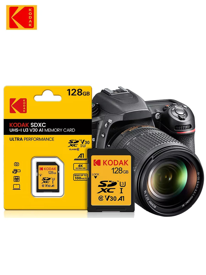 Kodak Professionelle SDXC SDHC Speicherkarte Class10 U1 U3 V30 V60 in Schwarz für Kamera und 4K-Aufnahmen - Bild 4