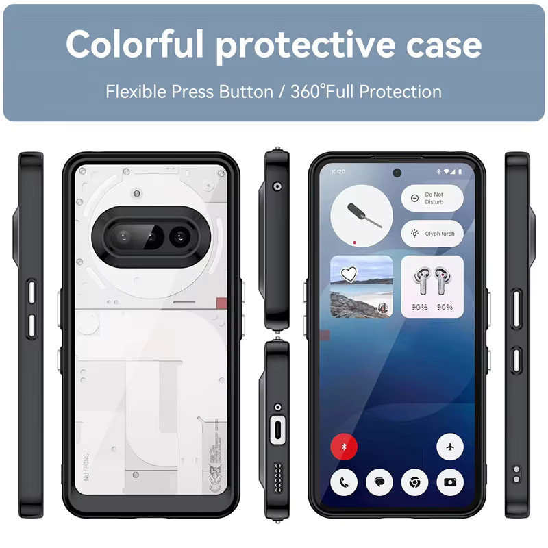 Schutzhülle für Nothing Phone 3a von Nothing in Transparent/Blau mit TPU Border und Acryl Backplane - Bild 2