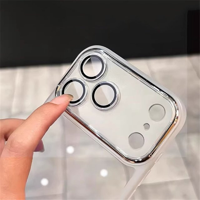 Stoßfeste Silikonhülle mit Kameraschutz für Apple iPhone 11 bis iPhone 17 Pro Max, transparent - Bild 1