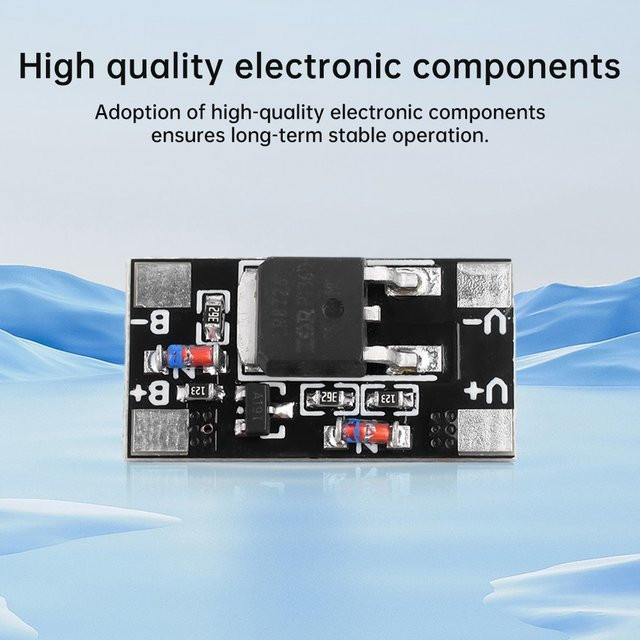 Aideepen Batteriekondensator Verpolungsschutzplatine 12A, Anti-Reverse-Verbindungsmodul 3V-28V, Schwarz - Bild 1