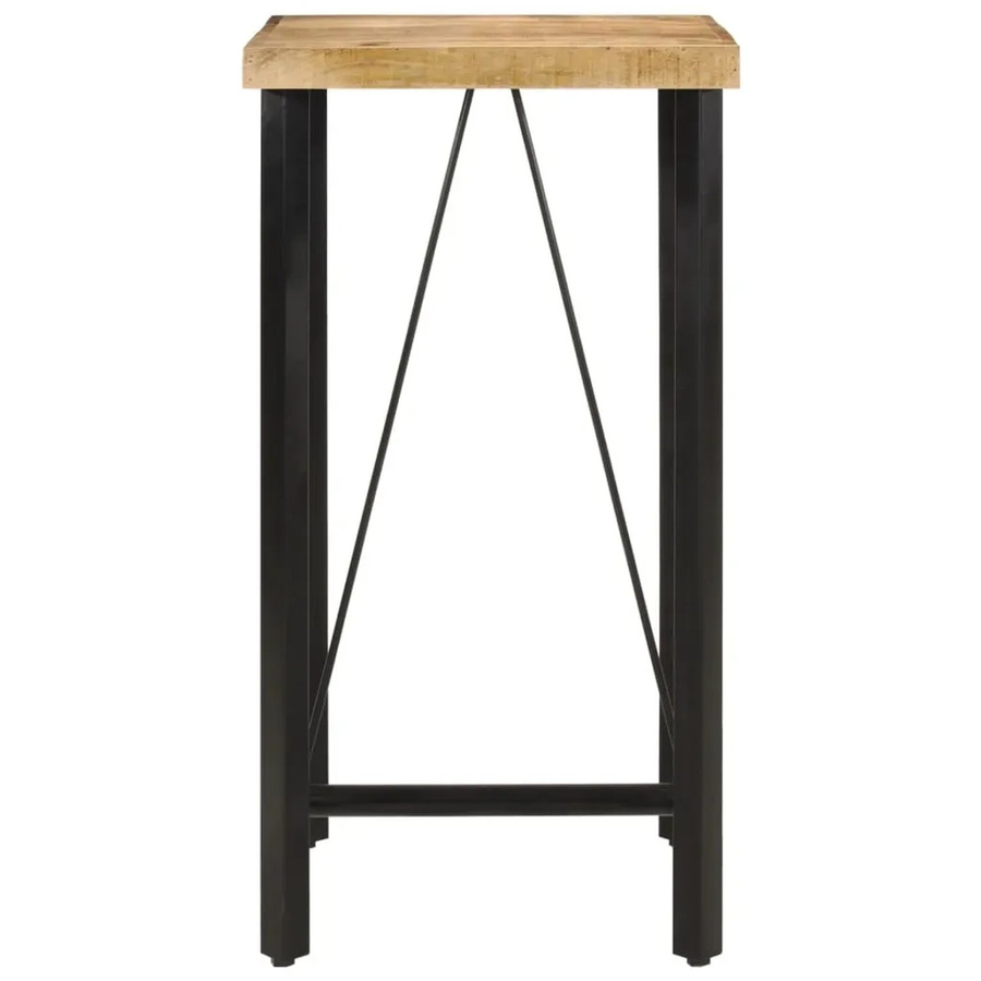 vidaXL Bartisch aus Massivholz Mango und Eisen in Braun, B/T/H: 55 x 55 x 107 cm - Bild 2