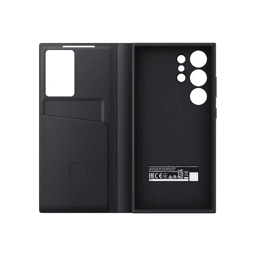 Samsung Galaxy S24 Ultra S-View Brieftaschen-Hülle aus Leder in Schwarz - Bild 5