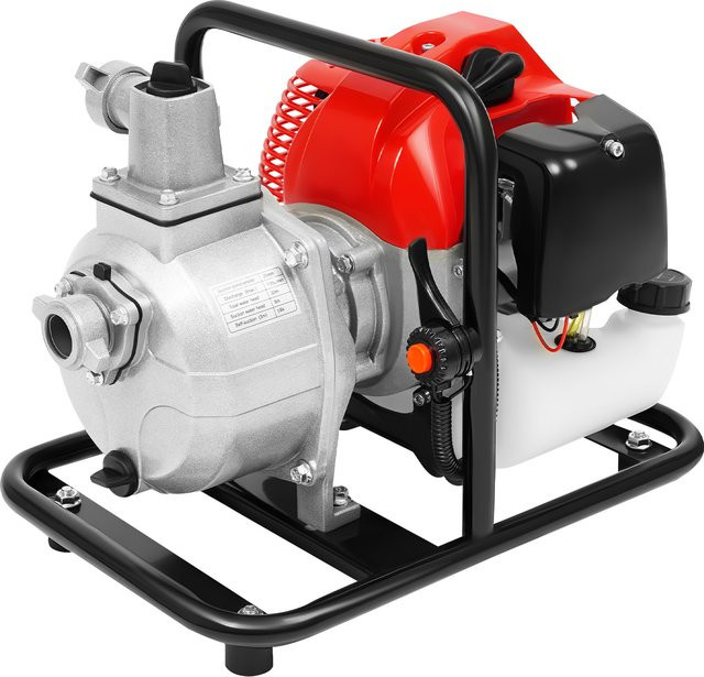 Bymaocar Benzinbetriebene Wasserpumpe 43cc mit 1 Zoll Anschluss und zusätzlichem Luftfilter für die landwirtschaftliche Bewässerung - Bild 1