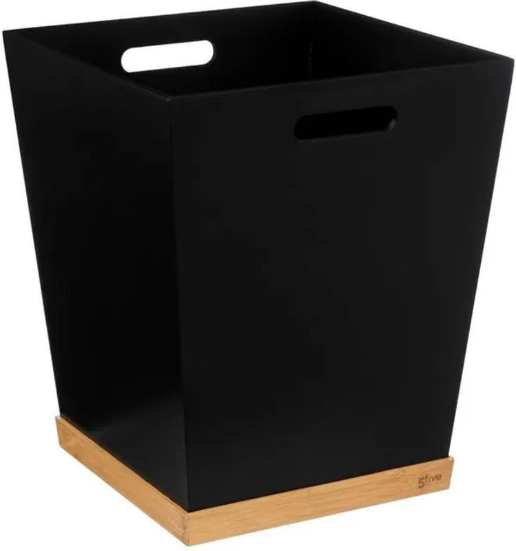 5five Simply Smart Bambuskorb Bava Schwarz quadratisch modern B/T/H: 27,2 x 32,6 x 27,2 cm - Bild 1