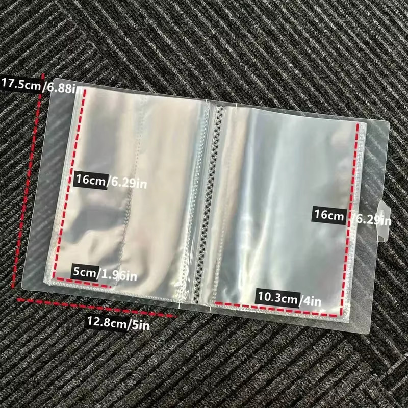 Transparentes Fotokarten-Album mit 4-Gitter-Aufbewahrung für Fotodrucke, Aufkleber und Notizen, 6 Zoll - Bild 2