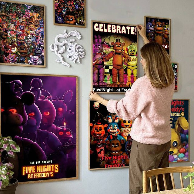 Beast Kingdom FNaF Five Nights At Freddy's Selbstklebendes Kunstposter, Mehrfarbig, Rechteckig - Bild 1